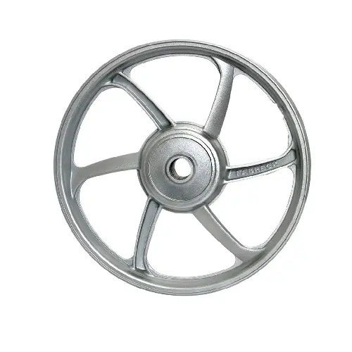 RODA UNIDADE DIANTEIRA MODELO 6 PALITOS BIZ 125 PRATA